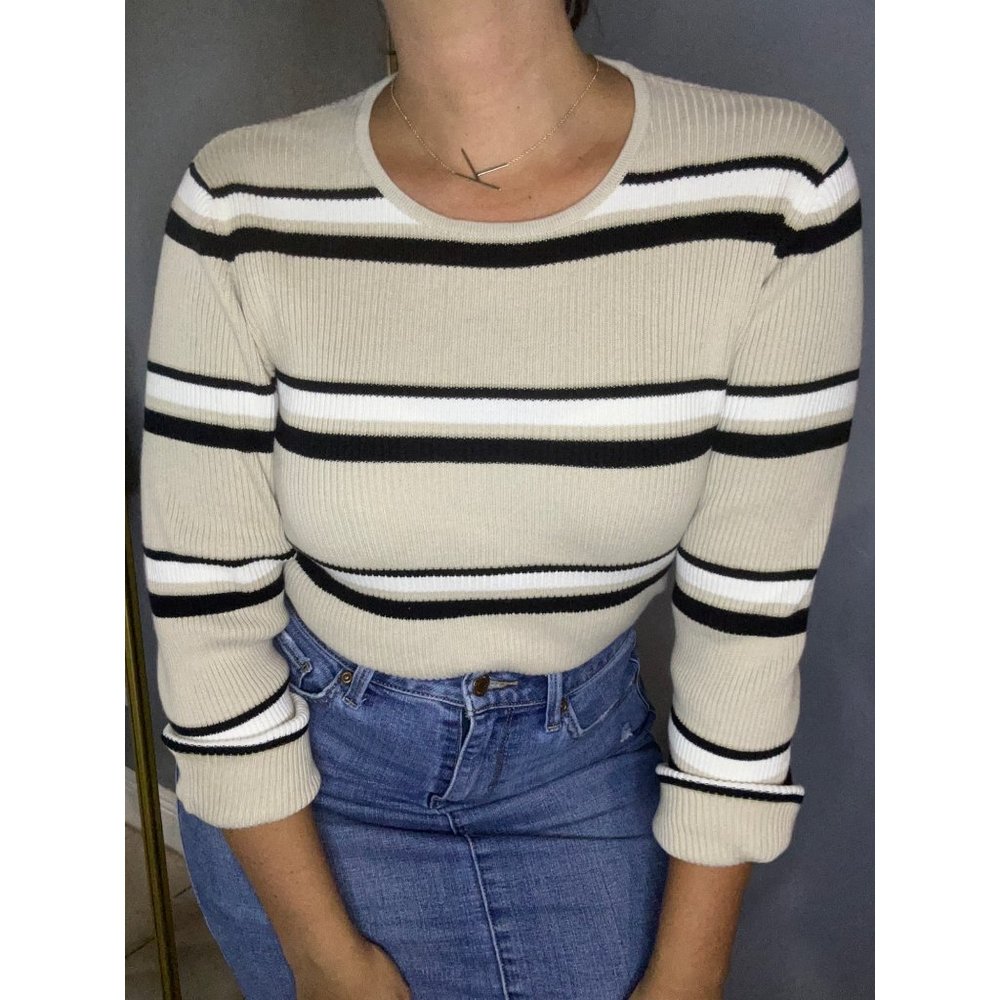 Annex Ribbed Stripped Top